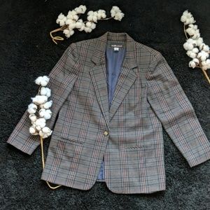 Plus size Vintage plaid blazer